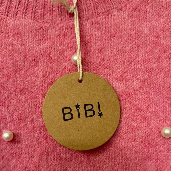 BiBi Pink Sweater with Bows and Pearls - Picture 5 of 5